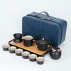 Kung Fu Tea Set with Ceramic Teapot & Tray