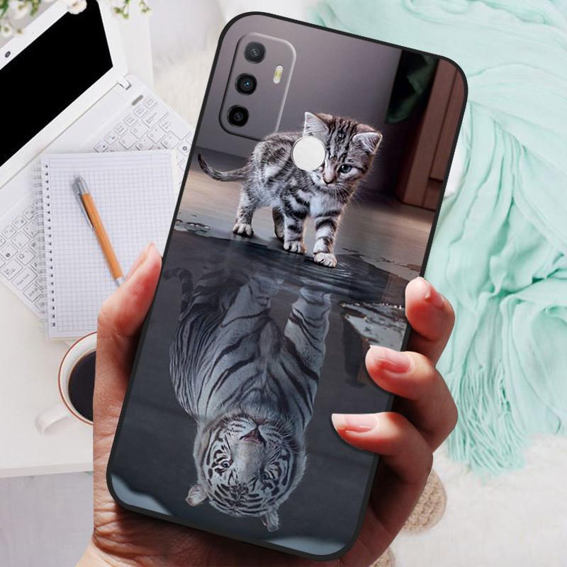 For OPPO A32 A53 A53S 2020 Case Lion Wolf Silicone Soft Back Cover For OPPO A15 A15S A35 Phone Case Protective Shell A53 2022