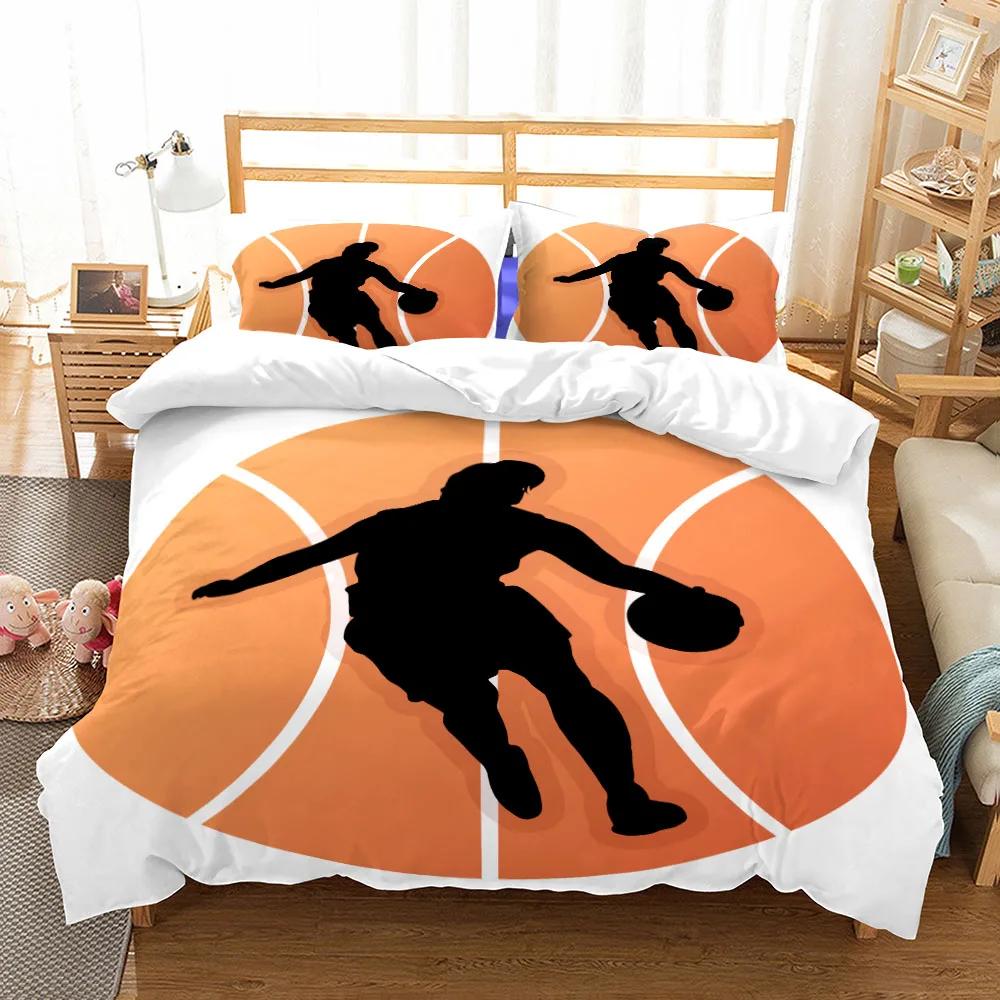 Plakat Basketballutøver Dynetrekksett King Queen Dobbel Full Twin Enkelt Størrelse Sengetøysett