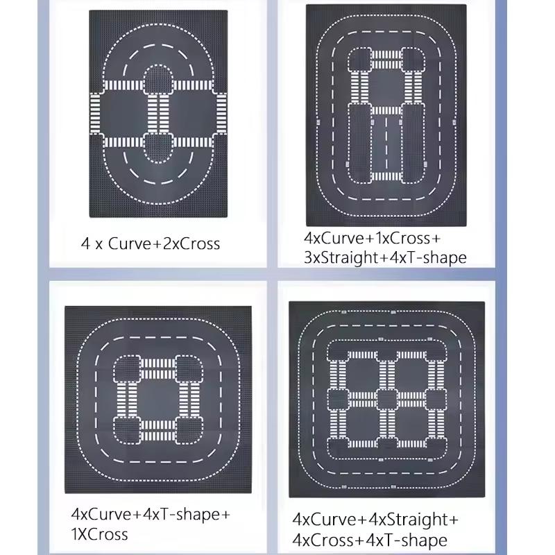 Non-Toxic 32*32*16*16 Dots Base Plate Building Block Diy City Traffic Road Figures Construction Toys Bricks Baseplates For Kids Toys