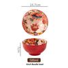 Bohemian Rice Bowl Home Creative Personality Ceramic Bowl High Appearance Level Retro Noodle Bowl Eating Rice Small Bowl