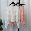 Heavy Industry Three-dimensional Flower Knitted Sweater Top Autumn New Thin Loose Sweet Gentle Sweater Pullover Woman