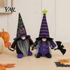 Cute Spooky Window Figurines Halloween Gnome Decoration, Witch Swedish Tomte Ornament, Plush Unique Present Ideas Scandinavian Elf Dwarf for