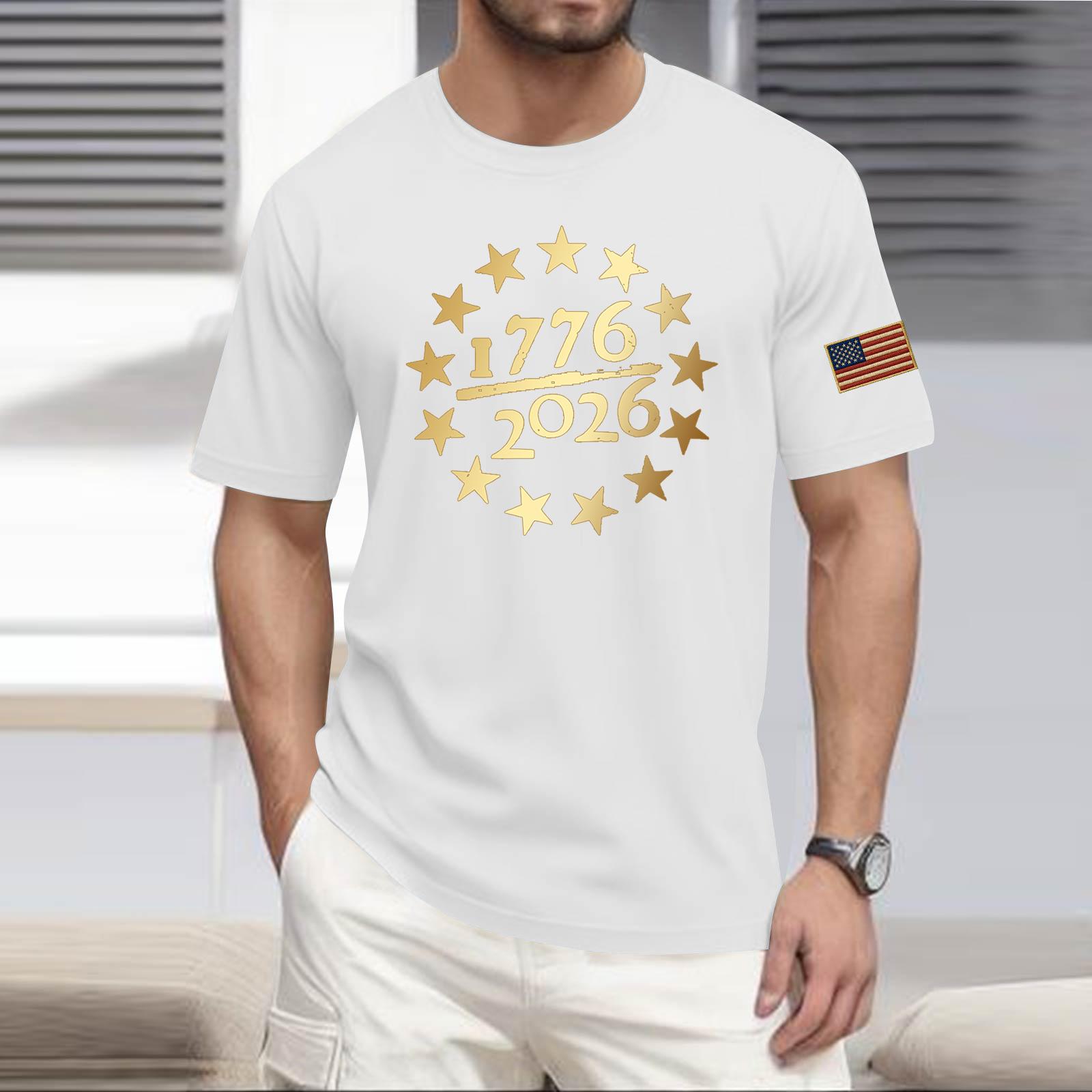 Men s Casual Round Neck Lightweight Short-Sleeve Top XL белый 1290₽