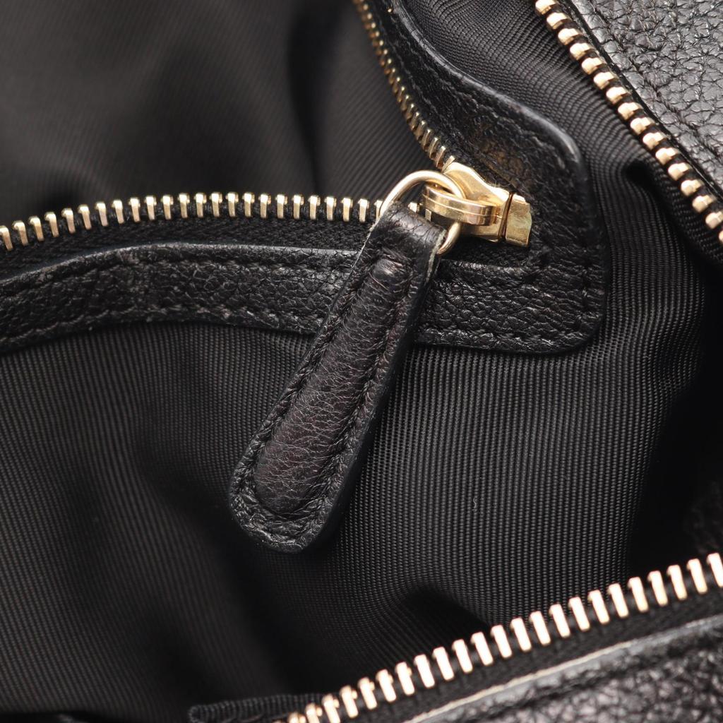 Used Dior Canage Tote Bag leather Black Used Women