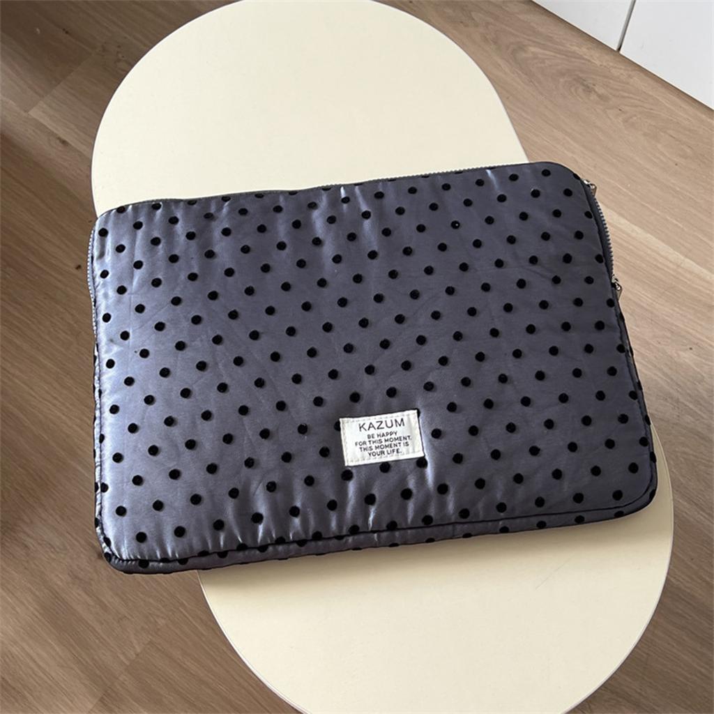Polka Dot Tablet Sleeve Bag Shockproof Puffy Quilted Computer Bag Dust-Proof 13inch for MacBook Tablet for iPad Women Laptop