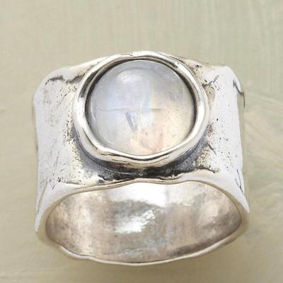 Vintage Runde Mondstein Ringe für Frauen 2021 Neuheiten frauen Massiven Ring Weibliche Hochzeit Schmuck Zubehör Geschenke für Mädchen ARI