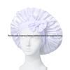 Satin Ribbon Round Silk Sleep Cap with Bowknot: Wide Brim Hair Care and Bath Hat