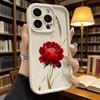 Red Peony Golden Swirls Luxury Anti-Slip TPU Phone Case For Xiaomi Redmi Note 15 14 13 12 11 10 9 Pro Full Protective Cover