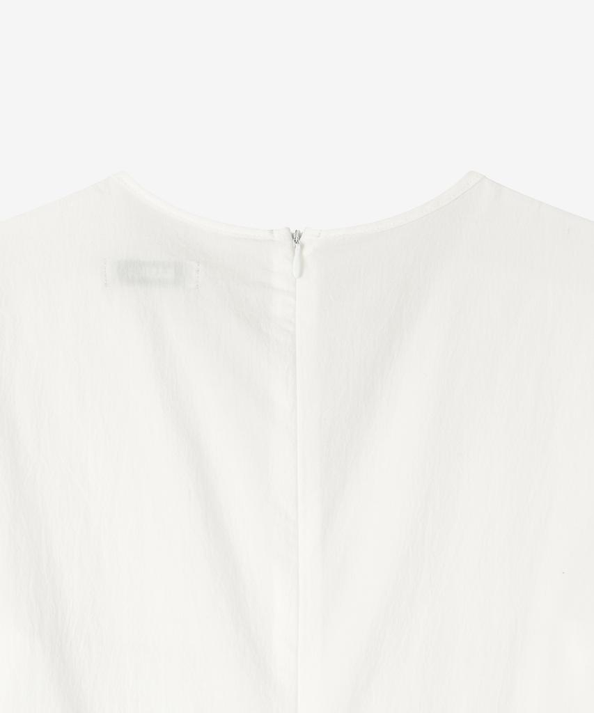 BASIKA Soft Wrap Cotton Dress (White)
