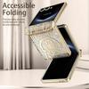Mechanical Style Phone Case for Samsung Galaxy Z Flip 7 Fe 6 5 4 Flip7 Hinge Protection Clear Cover Luxury Electroplate