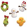 Joyful Christmas Series Plush Toy With Bow Tie Christmas Tree Doll Snowman Pillow