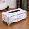Luxury Retro Acrylic Tissue Box Red Elegant Chic Napkin Holder Ideal for Bedroom Bathroom Office Car Decor Waterproof Household
