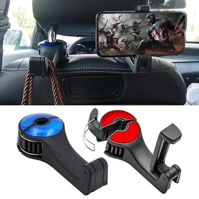 1PC Universal Car Headrest Hooks with Phone Holder Backseat for Phone Support Mobile Back Seat Kid Clip Stand Mount Accessoires