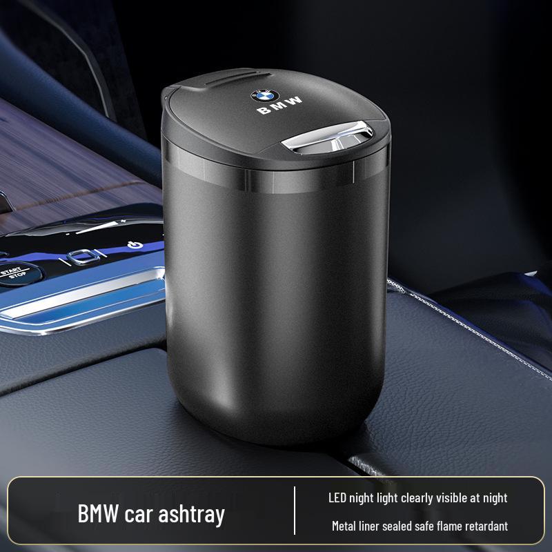 Stylish Fireproof Metal Car Ashtray with Lid – Dustproof Accessory for Men & Women