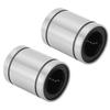 2Pcs Linear Motion Bearings Flange Extended Fast Rotating Speed Low Noise Bearing LM20UU