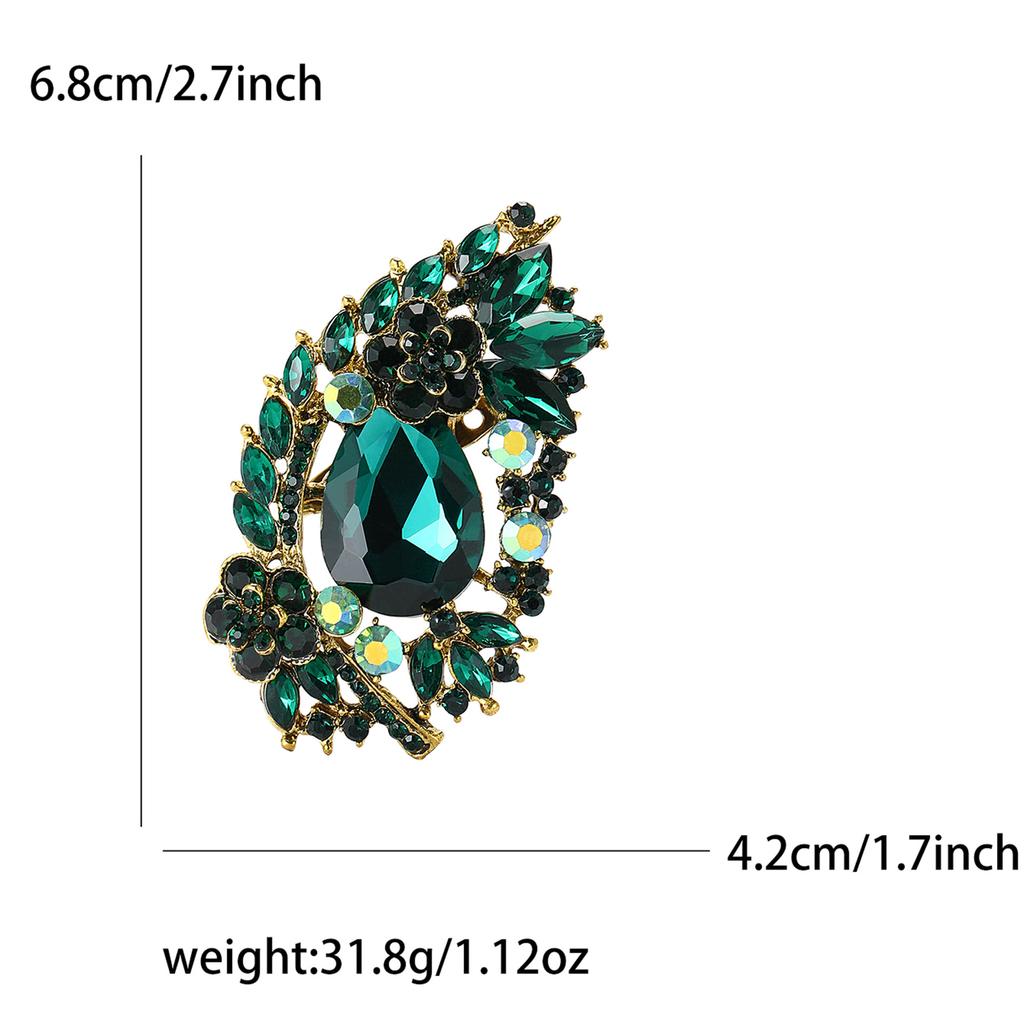 Mode Kreative Legierung Strass Mittelgroße Glasbrosche Exquisite High-End Damenbekleidung Korsage Schmucknadel