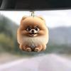 Adorable Acrylic Christmas Dog Car Hanging Ornament Cute Cartoon Style Interior Decoration