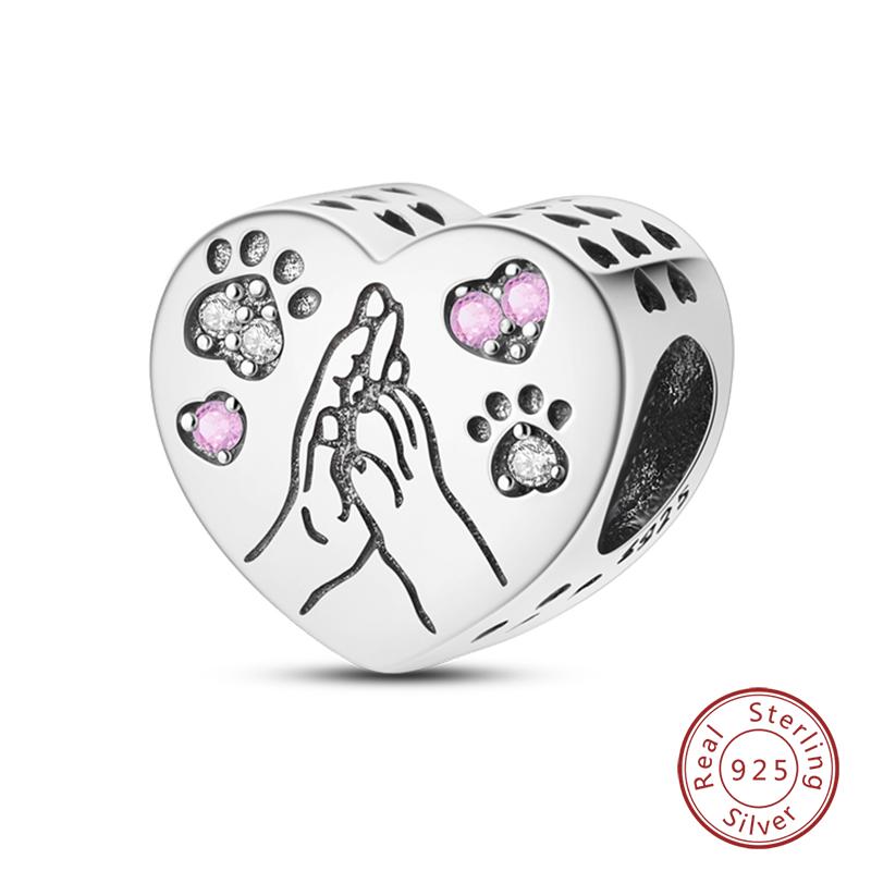 100% Copper Heart Shaped Warm Family Charm Beads Fit Qikaola Original Bracelets Fine Diy Mother'S Day Jewelry Gifts