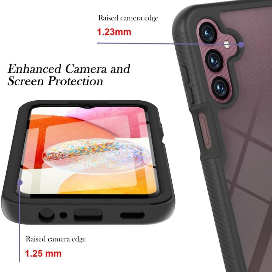 For Samsung Galaxy A17 / A17 5G Case with Built-in Screen Protector Full Protective Cover Heavy Duty Shockproof Slim Silicone Bumper Clear Phone Case