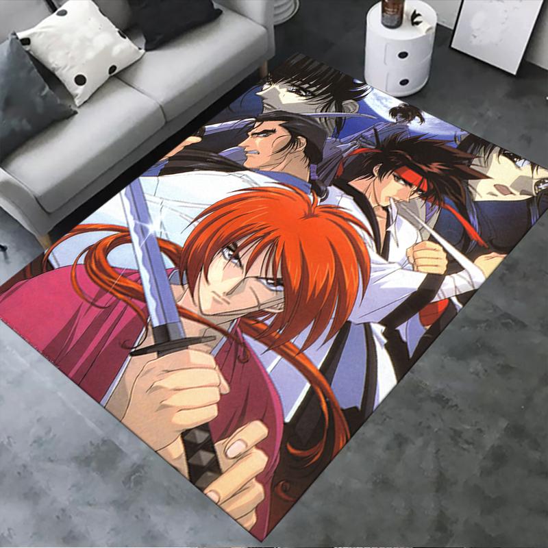 2026 NEW Rurouni Kenshin Carpet Rug for Living Room Bedroom Home Sofa Decoration,Kids Play Non-slip Floor Mat