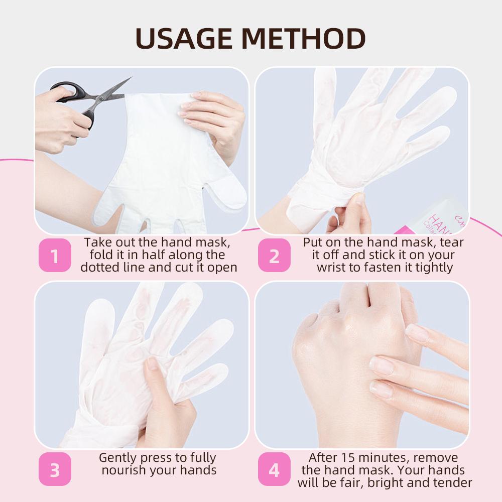 Custom Formula Nicotinamide Hand Mask Gloves Cruelty Free Natural Extract Milk Private Label Skin Care Hand Mask