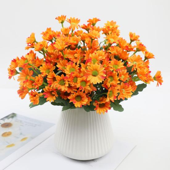 1/5/10/20/25Pcs Artificial Flower 7 Fork UV Resistant Fake Flower Home