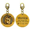 Medaglietta ID Personalizzata per Cani Targhette Personalizzate per Cani Placca Nome Anti-smarrimento Incisione Gratuita Ciondolo per Animali Domestici per Collari Collane Placcato Rame