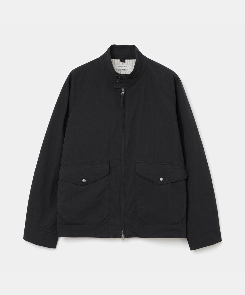 Uniform Bridge Washed Herrington Jacket Black