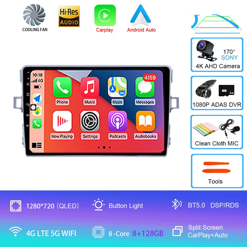 Android 14 Car Radio Carplay Auto For Toyota Verso R20 2009 2010 - 2018 GPS Navigation DSP Head Unit BT Video Player 2Din Stereo