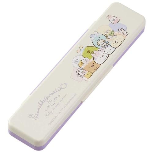 Skater Combi Set Chopsticks Spoon Set Sumikko Gurashi Rabbit Rice 18cm Antibacterial For Adults Made in Japan CCS3SAAG-A
