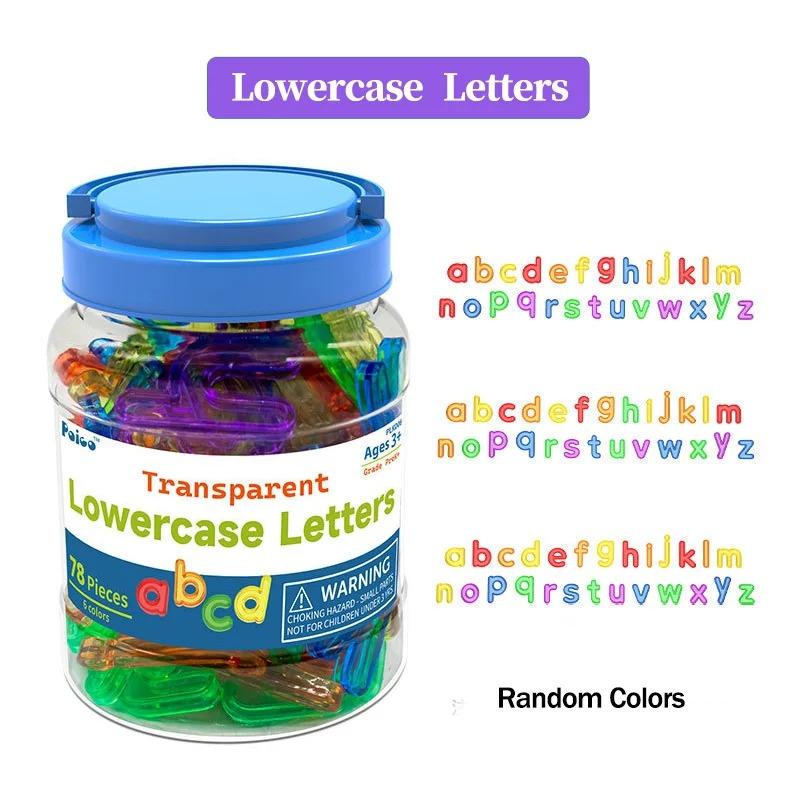 Bambini lettere trasparenti colorate numeri set tavolo luminoso sensoriale giocattolo conteggio ortografia Montessori giocattolo educativo matematico
