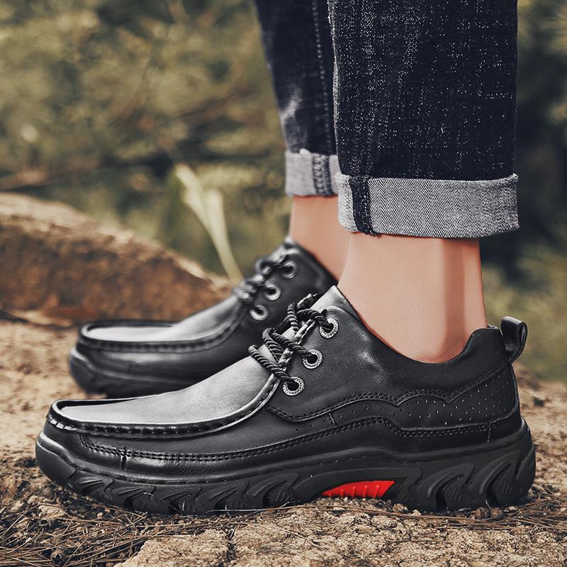 Fashion New High Quality Business Men's Shoes 100% Genuine Leather Casual Shoes Fashion Work Shoes Cow Leather Loafers Plus Size 38-48