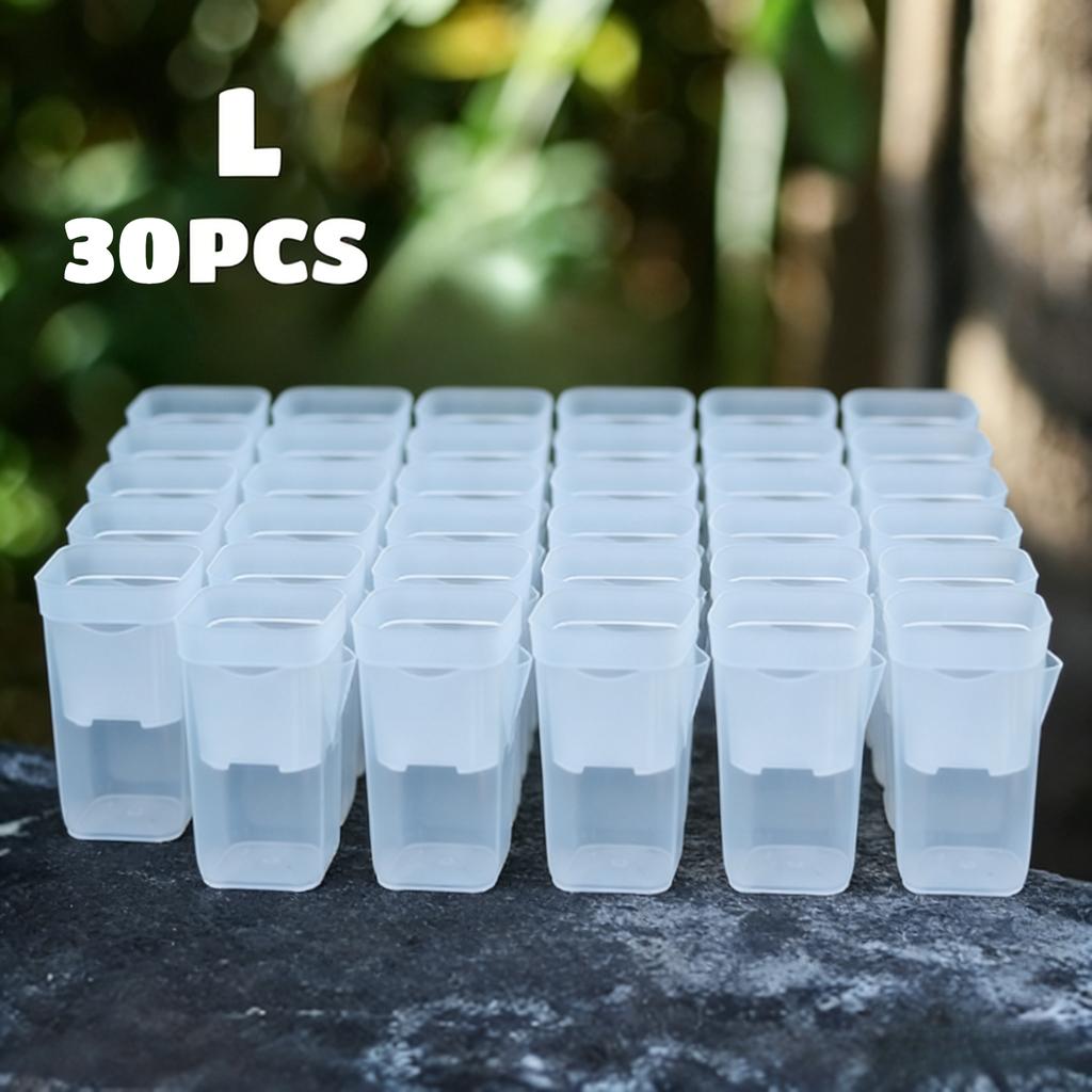 15pcs Self Watering Plant Pots Mini Seedlings Pots Flowerpot Translucent Plastic Planters Plant Propagation Pot with Reservoir