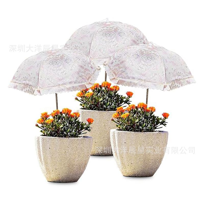 Popular Plant Sunshade Flower Potted Plant Sunscreen Umbrella Heat Insulation Outdoor Plant Floor Insert Umbrella Company