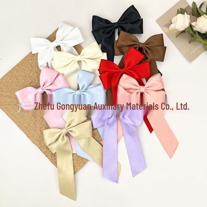 Satin Bow Hair Clip for Women - Elegant Ribbon Hairpin Accessory