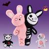 Jucărie de pluș dovleac cu două capete de Halloween Craniu cu două capete Iepure Craniu de groază Fantomă albă Zombie luminos Pisică Cadou de Halloween