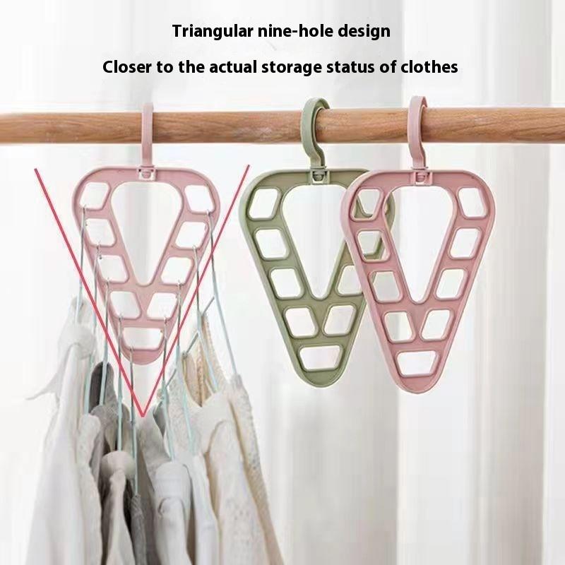 9 Hole Magic Clothes Hanger Closet Organizer Space Saving Multi-Function Drying Racks Wardrobe Scarf Storage