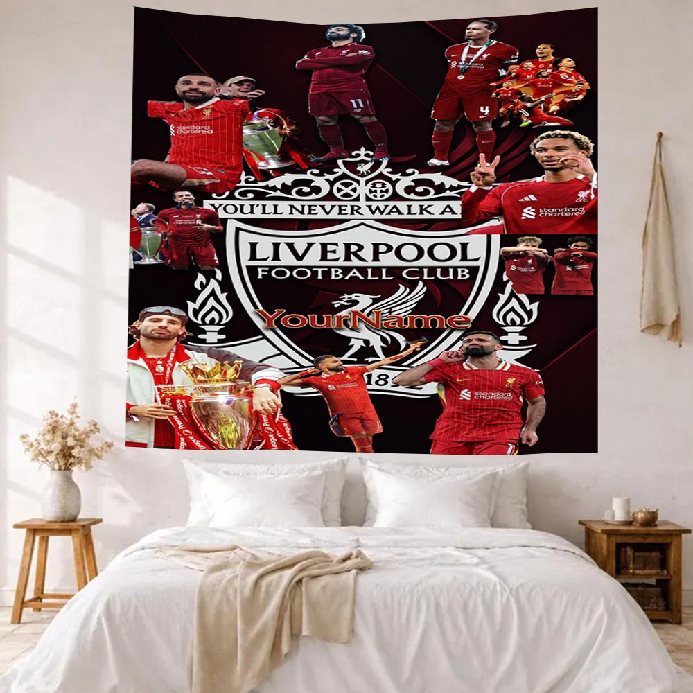 Liverpool Custom Your Name Wall Decor Tapestry Art For Pet Memorial Birthdaywedding Party Backdrop Family Gift