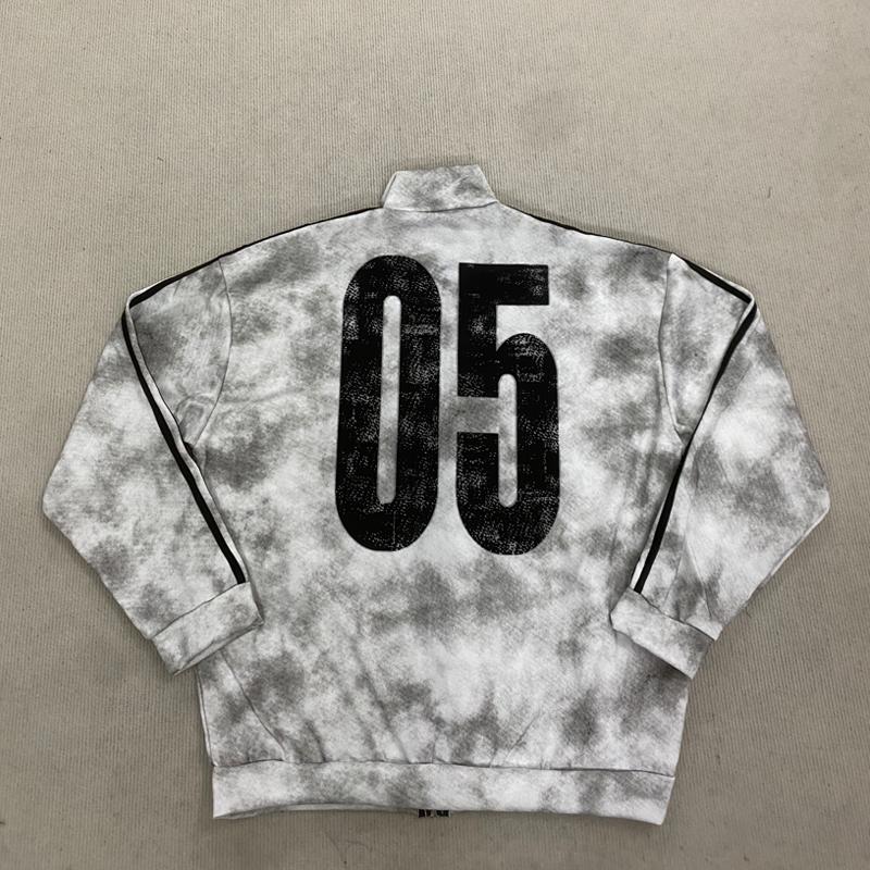 Europeisk och amerikansk retro vintage tvättad hoodie med dragkedja för män och kvinnor, lös och avslappnad