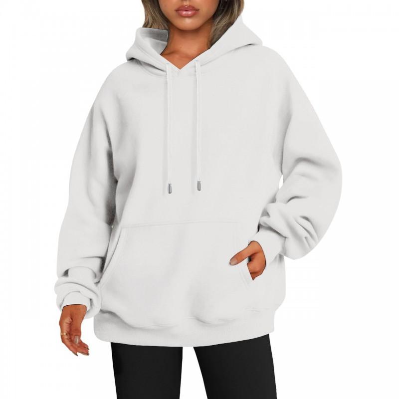 Übergroßer Kapuzenpullover mit tief angesetzten Schultern Damen Dick Casual Streetwear Langarm Lockerer Schnitt