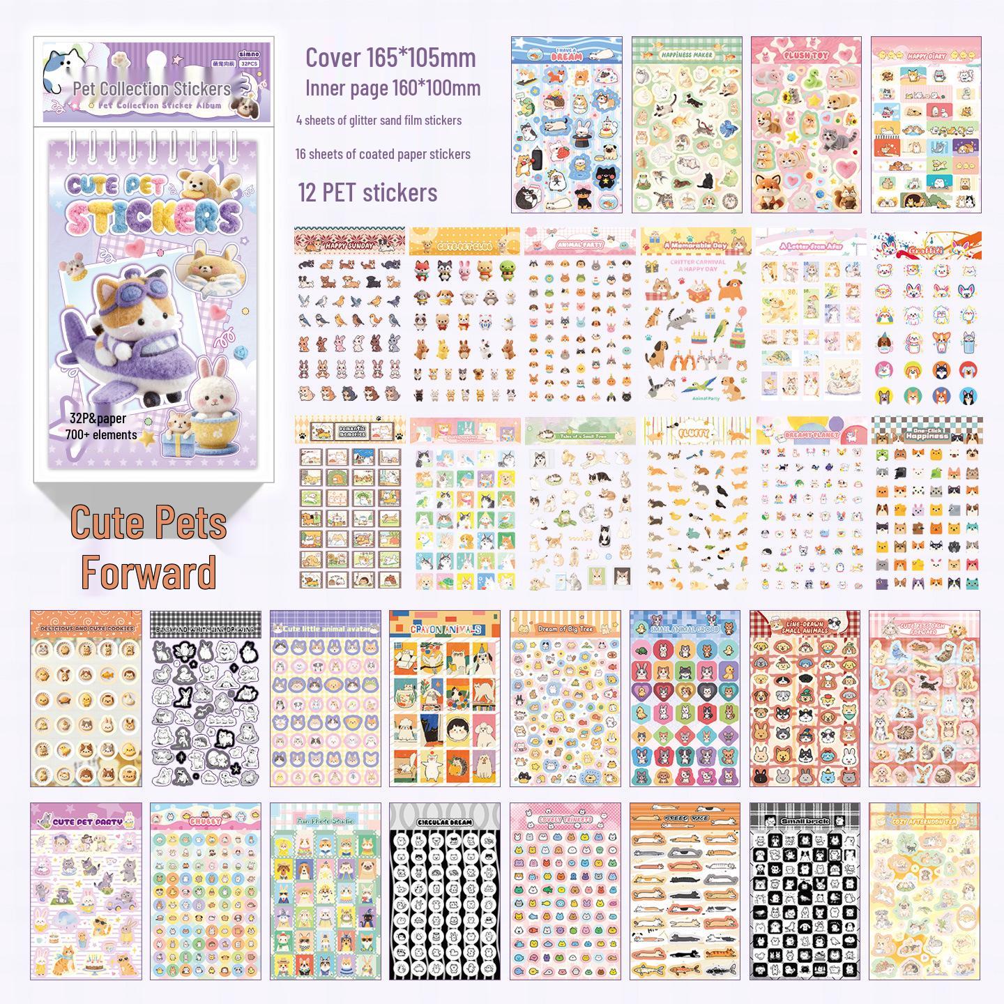 Xin Mo Pet Collection Sticker Book: Creative Nose Patterns for Phone Cases & Journals