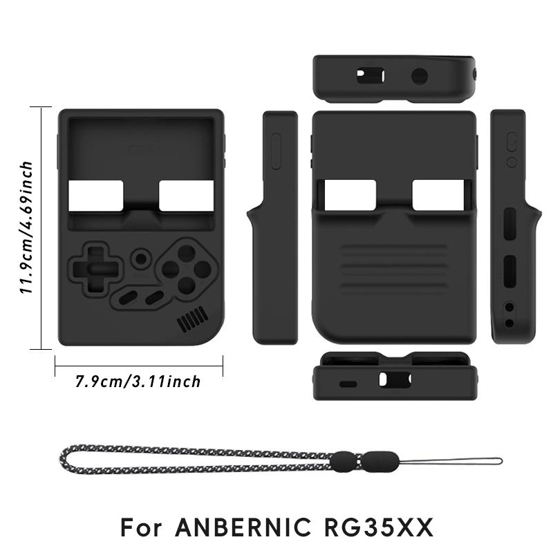 Soft Silicone Case for ANBERNIC RG35XX PLUS RG556 RG40XXV Game Console Protector Shell for RG40XX H  Game Accessories