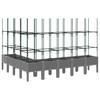 Planter with Trellis Light Grey 200 x 160 x 142.5 cm PP