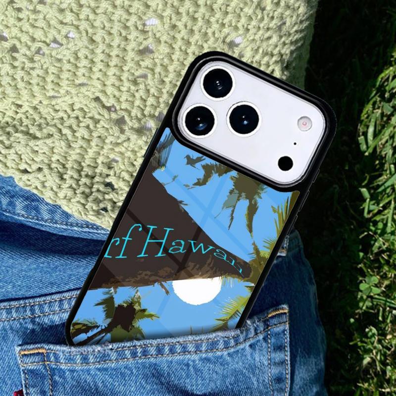 Surfing Hawaii Paradise Phone Case For iPhone 17 AIR 16 Pro Max 15 14 Pro 11 12 13 Shockproof Silicone Cover