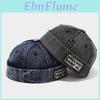 Vintage Denim Bucket Hat With Embroidery And Leopard Print For Street Style Men Women
