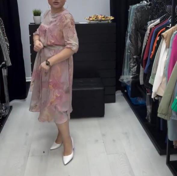 Elegant Ethnic Style Summer Dress for Middle-Aged Women