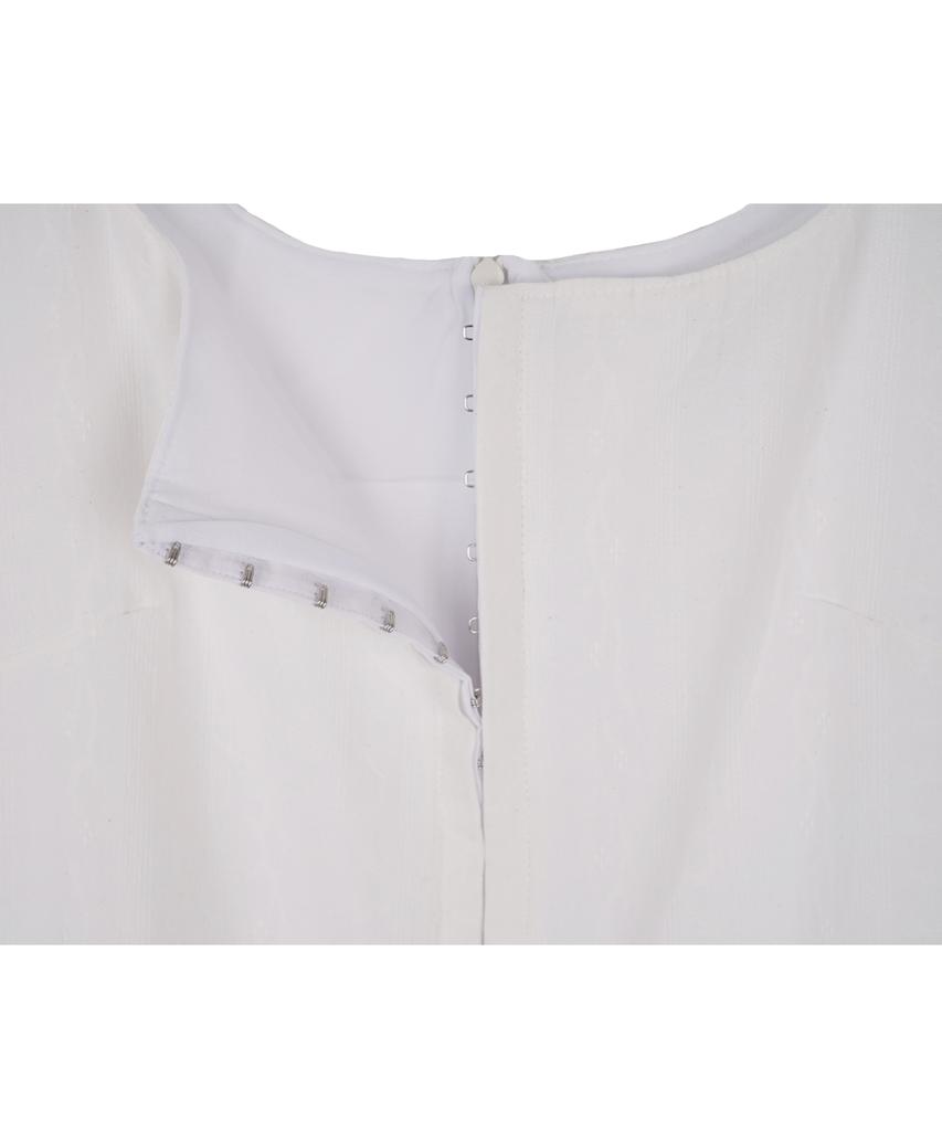 HIGH SCHOOL DISCO Hook Flare Sleeveless Dress White