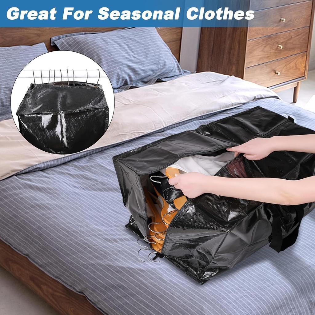 Moving Bag with Backpack Straps and Zippers for Storage of Cushions Pillows