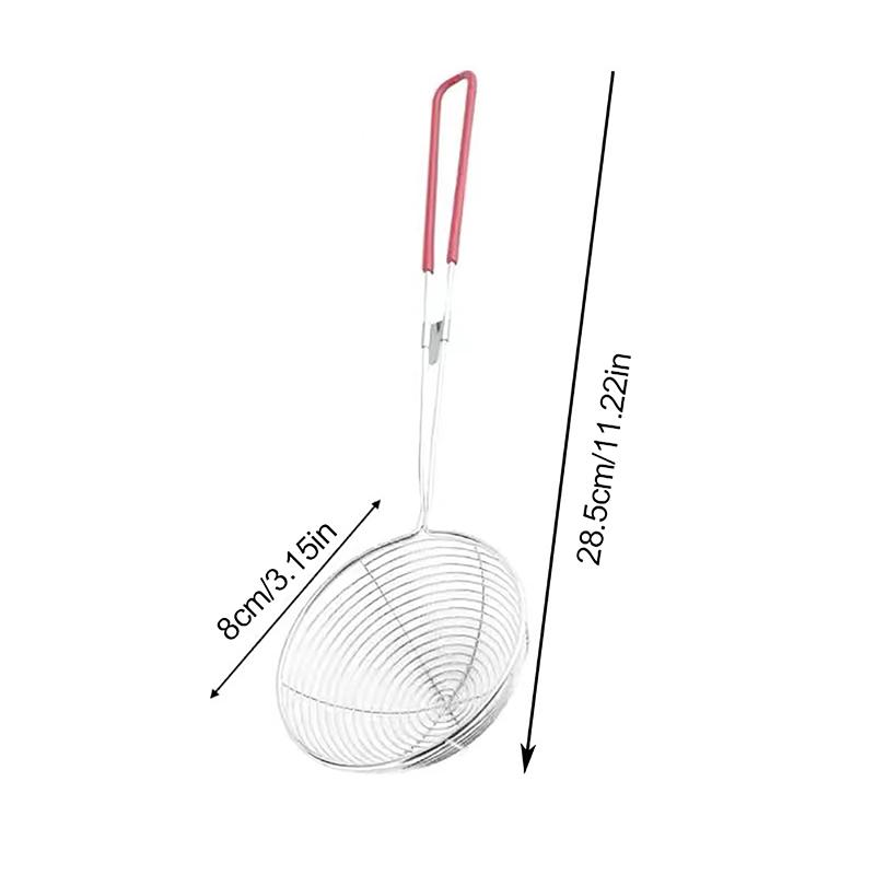 1 szt. Czerwony uchwyt sitka ze stali nierdzewnej, sitko do herbaty bąbelkowej, łyżeczka do herbaty mlecznej Boba, filtr perłowy, trwały, bezpieczny, okrągły, kuchenny gadżet